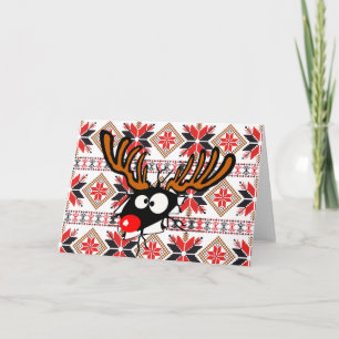 De lelijke Kaart van de Sweater Chrstmas - Rudolph