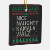 De lelijke kersttrui van Kamala Harris verkiezing Keramisch Ornament (Rechts)