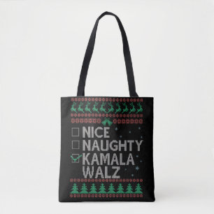De lelijke kersttrui van Kamala Harris verkiezing Tote Bag