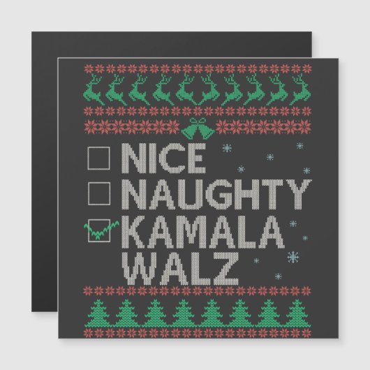 De lelijke kersttrui-verkiezing van Kamala Harris (Voorkant / Achterkant)