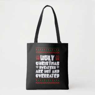 De lelijke kerstzweten zijn warm en overbelast tote bag