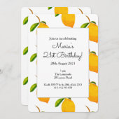 De Lemon 21e verjaardagsfeestje uitnodiging (Voorkant / Achterkant)