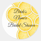 De Lemon Spritz Bruilofts Bruidsshower Aangepaste Ronde Sticker (Voorkant)