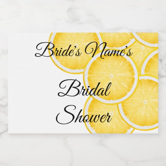 De Lemon Spritz Vrijgezellenfeest Mini Fles Sparkling Wijnetiket (Enkel label)