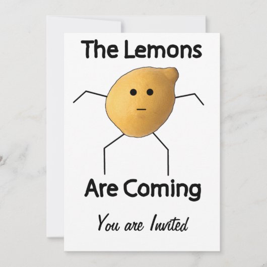 De Lemons komen eraan! Kaart (Voorkant)