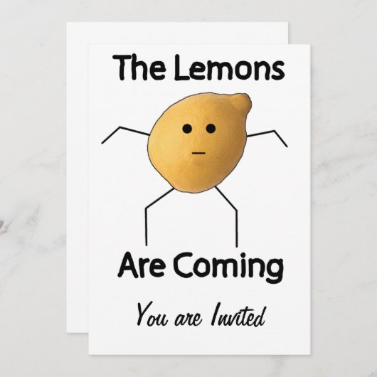 De Lemons komen eraan! Kaart (Voorkant / Achterkant)