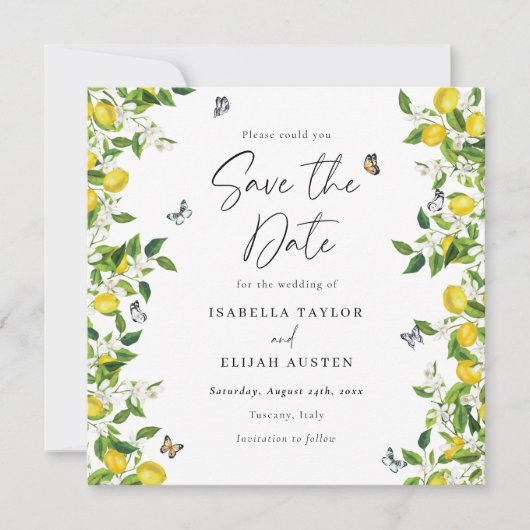 De Lemons van de zomer sparen de Datum (Voorkant)