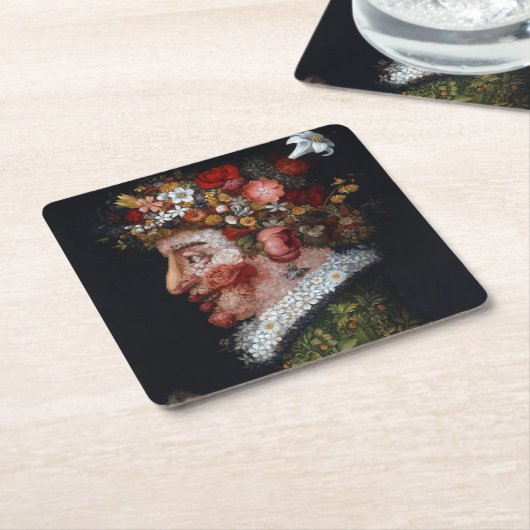 De lente, Arcimboldo Kartonnen Onderzetters (Schuin)