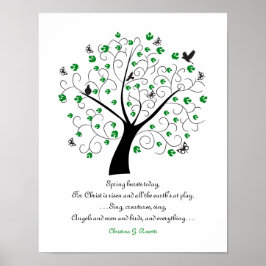 De lente barst vandaag, voor Christus... Gedicht Poster