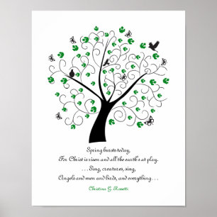 De lente barst vandaag, voor Christus... Gedicht Poster