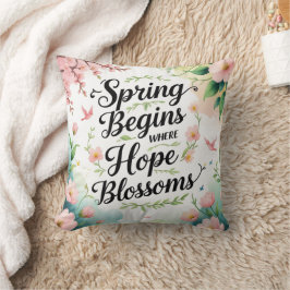 De lente begint waar de decoratieve pil van Hope b Kussen
