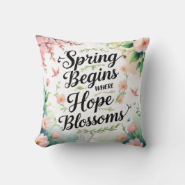 De lente begint waar de decoratieve pil van Hope b Kussen