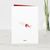 De lente bloeit het Dubbele Chinese Huwelijk van Feestdagen Kaart (Achterkant)