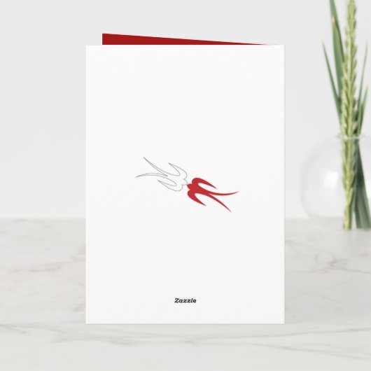 De lente bloeit het Dubbele Chinese Huwelijk van Feestdagen Kaart (Achterkant)