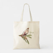 De lente bloeit vogels. Sneeuwdruppels. Tote Bag (Achterkant)
