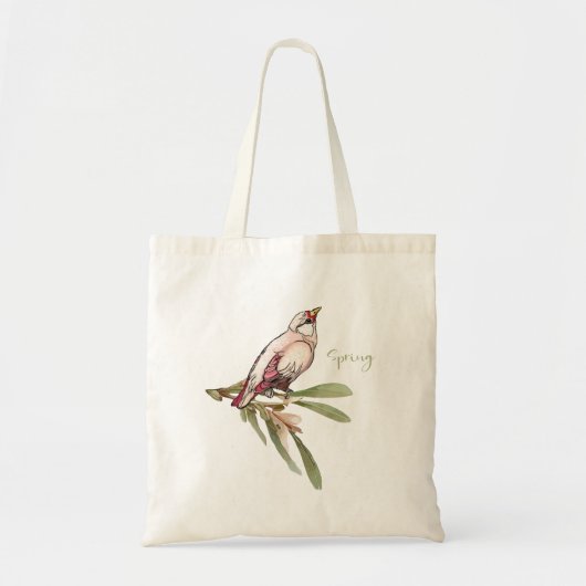 De lente bloeit vogels. Sneeuwdruppels. Tote Bag (Voorkant)