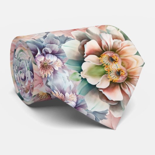 DE LENTE BLOEMEN BOTANISCH MANNEN STROPDAS (Opgerold)