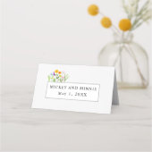 De lente bloemenelegante bruiloft plaatskaartje (Achterkant)