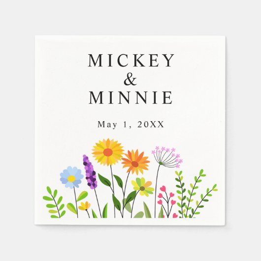 De lente bloemenelegante bruiloft servet (Voorkant)