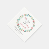 De lente bloemenkrans bruiloft servetten (Hoek)