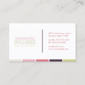 De lente bloemenmoderne kleurenblokken visitekaartje (Voorkant)