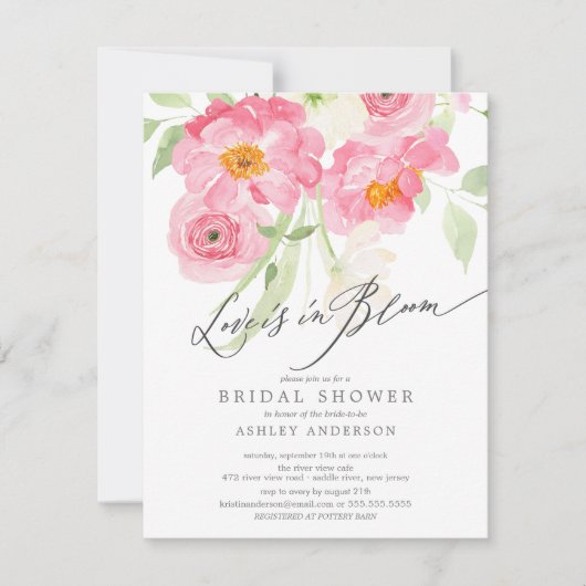 De lente bloesems liefde is in bloei kaart (Voorkant)