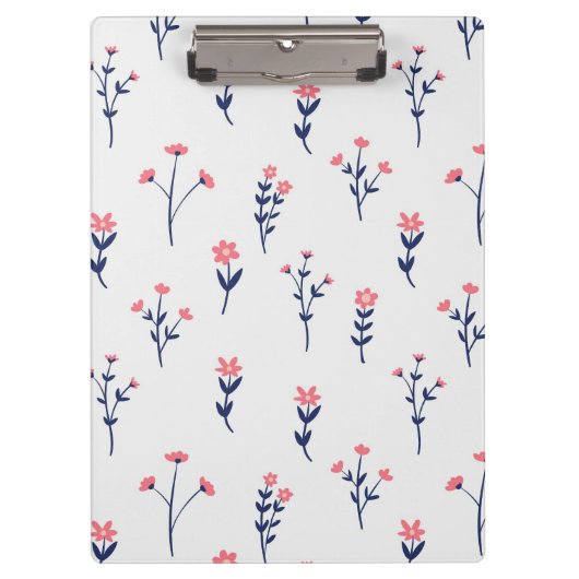 De lente Botanische Decoratieve Bloeiende Naadloos Klembord (Voorkant)