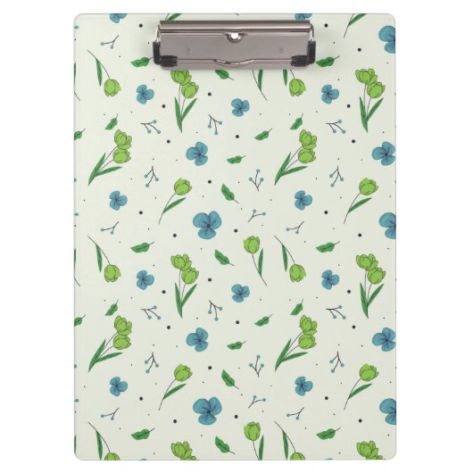De lente Botanische Decoratieve Bloeiende Naadloos Klembord (Voorkant)