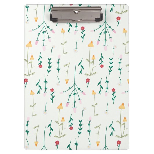 De lente Botanische Decoratieve Bloeiende Naadloos Klembord (Voorkant)