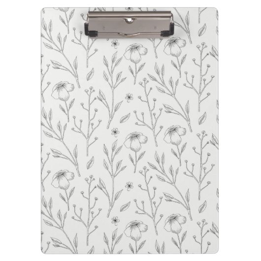 De lente Botanische Decoratieve Bloeiende Naadloos Klembord (Voorkant)