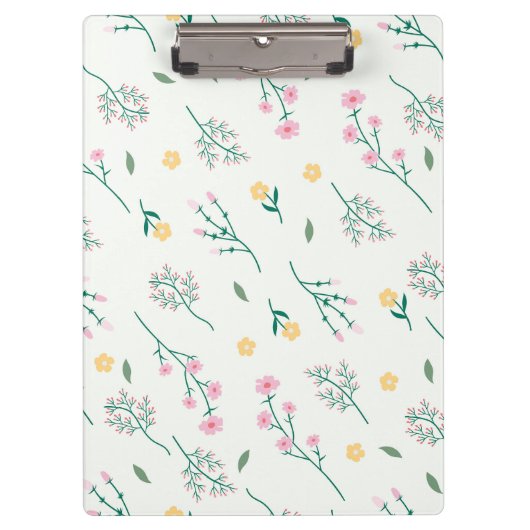 De lente Botanische Decoratieve Bloeiende Naadloos Klembord (Voorkant)