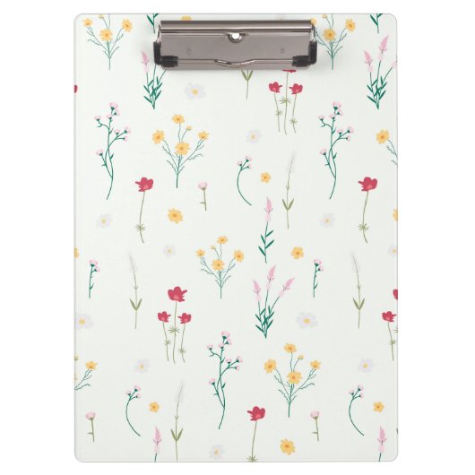 De lente Botanische Decoratieve Bloeiende Naadloos Klembord (Voorkant)