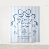 De lente dat ik 12 werd Verjaardagsbanner Wandkleed (Voorkant)