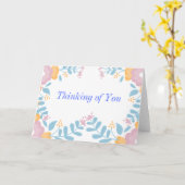 De lente denkt aan jou kaart (Gele Bloem)