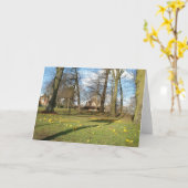 De lente, Groen Wenskaart Bournville Kaart (Gele Bloem)