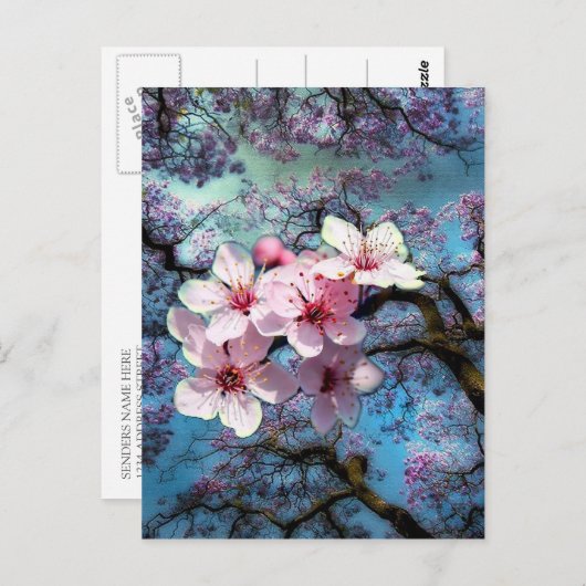 De lente heeft bloemen bereikt briefkaart (Voorkant / Achterkant)