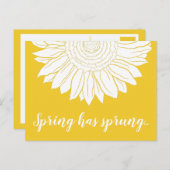 de lente heeft zonnebloem gespoten briefkaart (Voorkant / Achterkant)