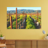 De lente in een wijngaard canvas afdruk (Insitu (Woonkamer))