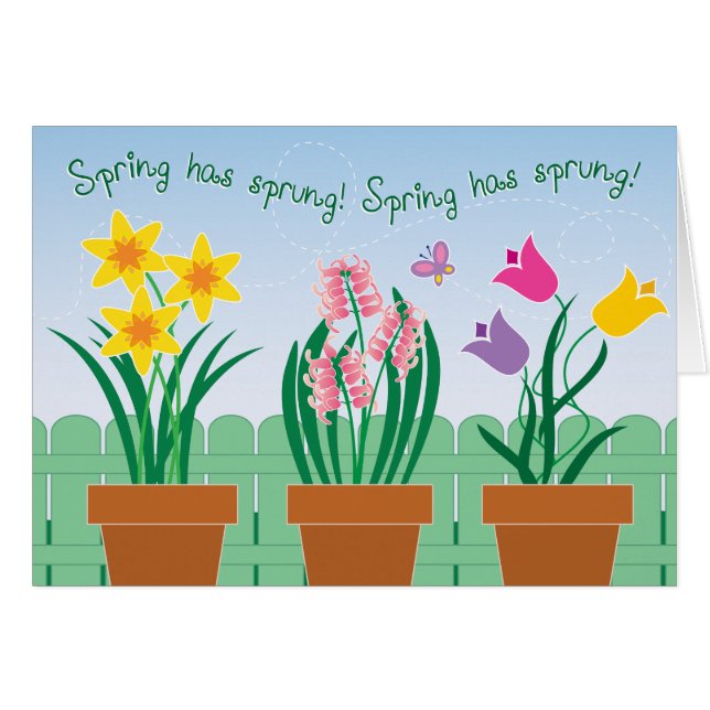 De lente is gegroeid. (Voorkant Horizontaal)