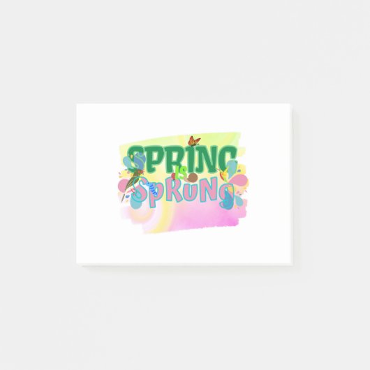 De lente is het hoogseizoen van de liefde post-it® notes (Voorkant)