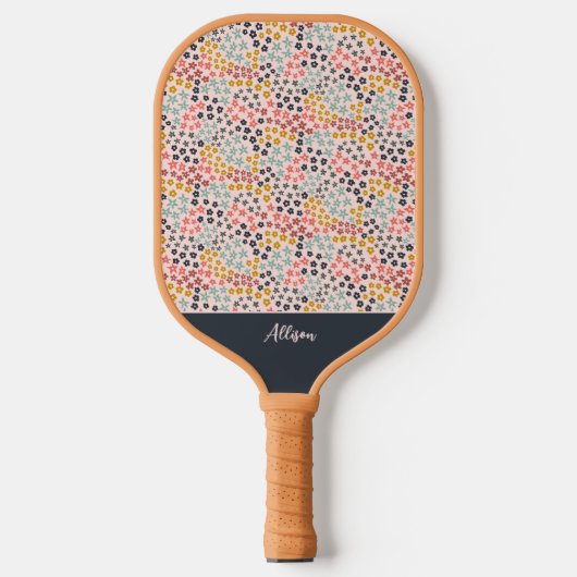 De lente is hier! Blush roze monogram Jouw naam to Pickleball Paddle (Voorkant)