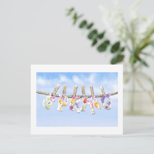 De lente is hier briefkaart (Staand voorkant)