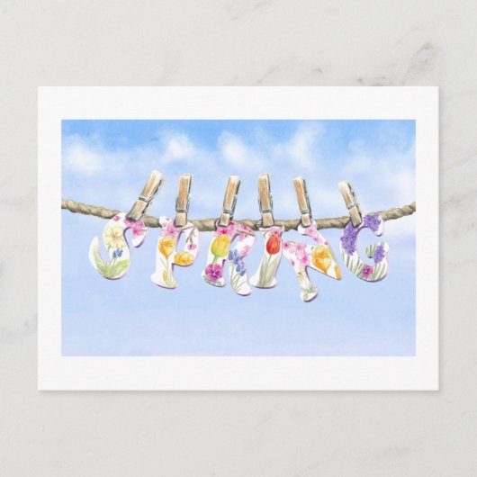 De lente is hier briefkaart (Voorkant)