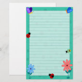 De lente is hier! briefpapier (Voorkant / Achterkant)