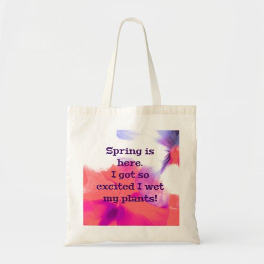 De lente is hier.  Ik werd zo enthousiast dat ik m Tote Bag (Voorkant)