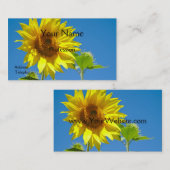 De lente is hier! - Springtime-zonnebloemen Visitekaartje (Voorkant / Achterkant)