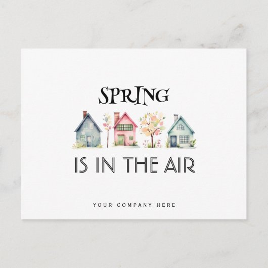 De lente is in de promotie van Air Real Estate Briefkaart (Voorkant)