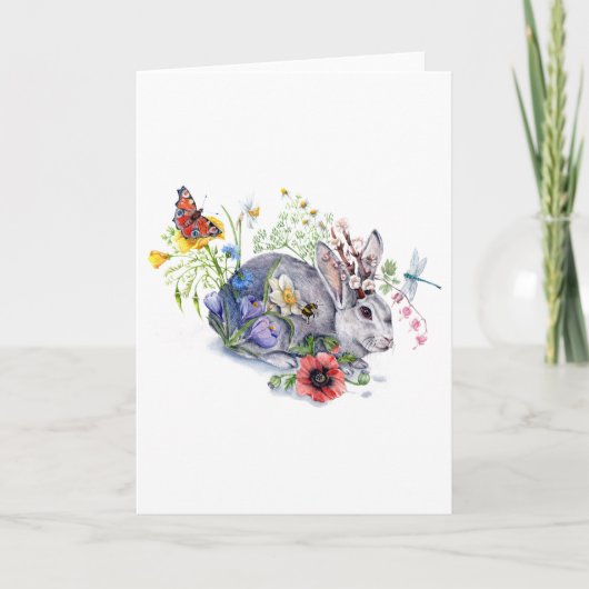 De lente Jackalope Feestdagen Kaart (Voorkant)