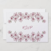 De lente kersenbloesem de bruiloft van uitnodiging (Achterkant)