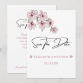 De lente kersenbloesem de bruiloft van uitnodiging (Voorkant / Achterkant)